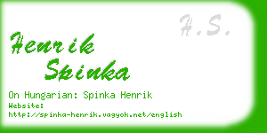 henrik spinka business card